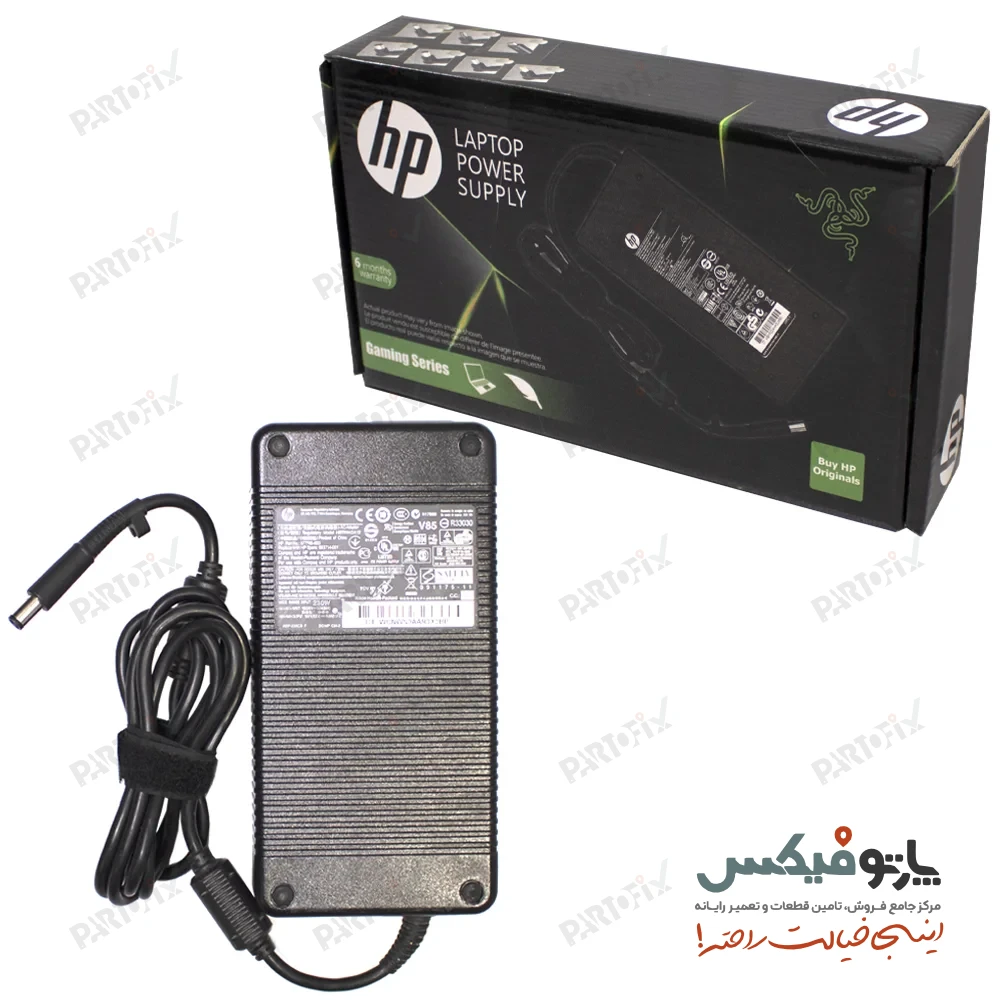 شارژر اورجینال لپ تاپ اچ پی 19.5 ولت 11.8 آمپر کانکتور 5.0 * 7.4